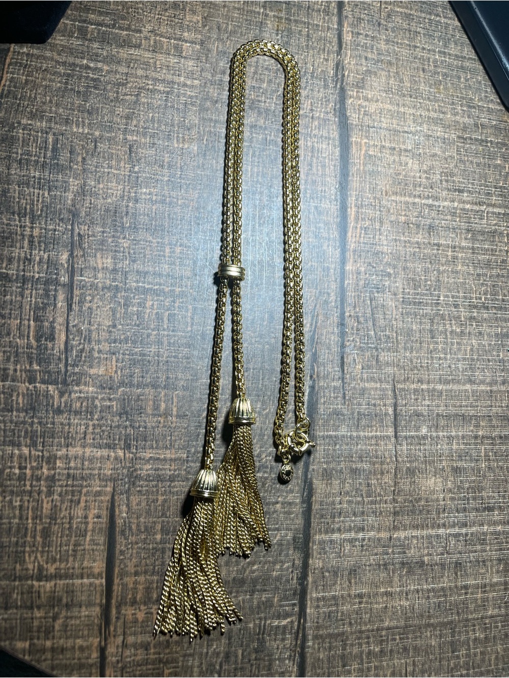 J. Crew Gold-Tone Double Tassel Rope Necklace